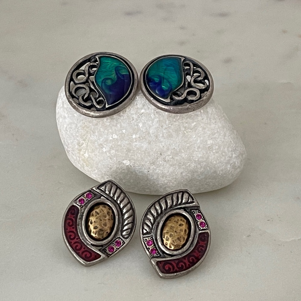 Two pairs vintage Chicos earrings